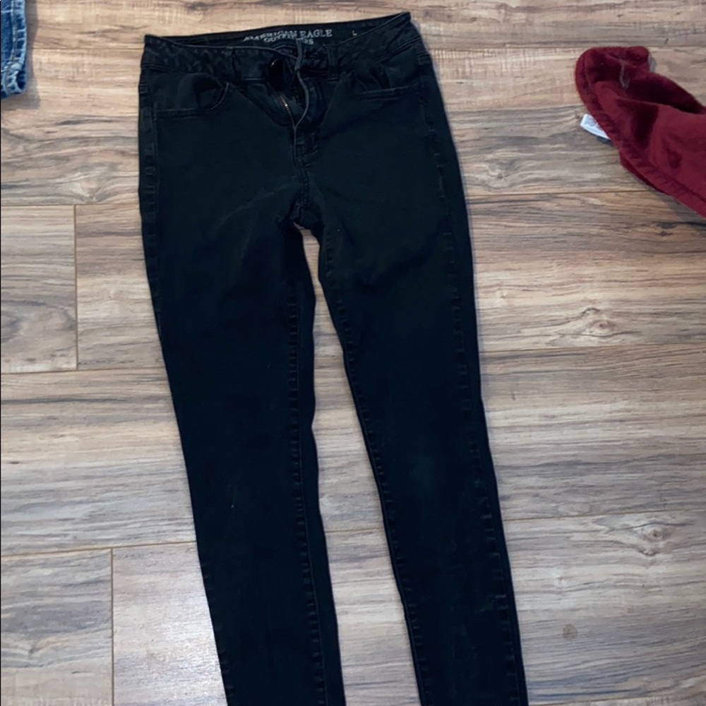 American eagle black super high rise jeggings